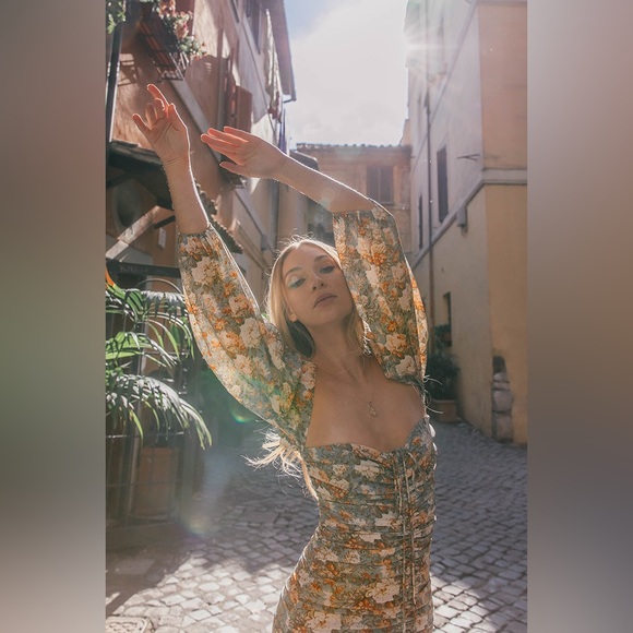 ***SOLD*** 🍾🪴 Hello Molly Basque Country Dress 🪴🍾 in Sage Size M (AU 10) EUC - Picture 9 of 13